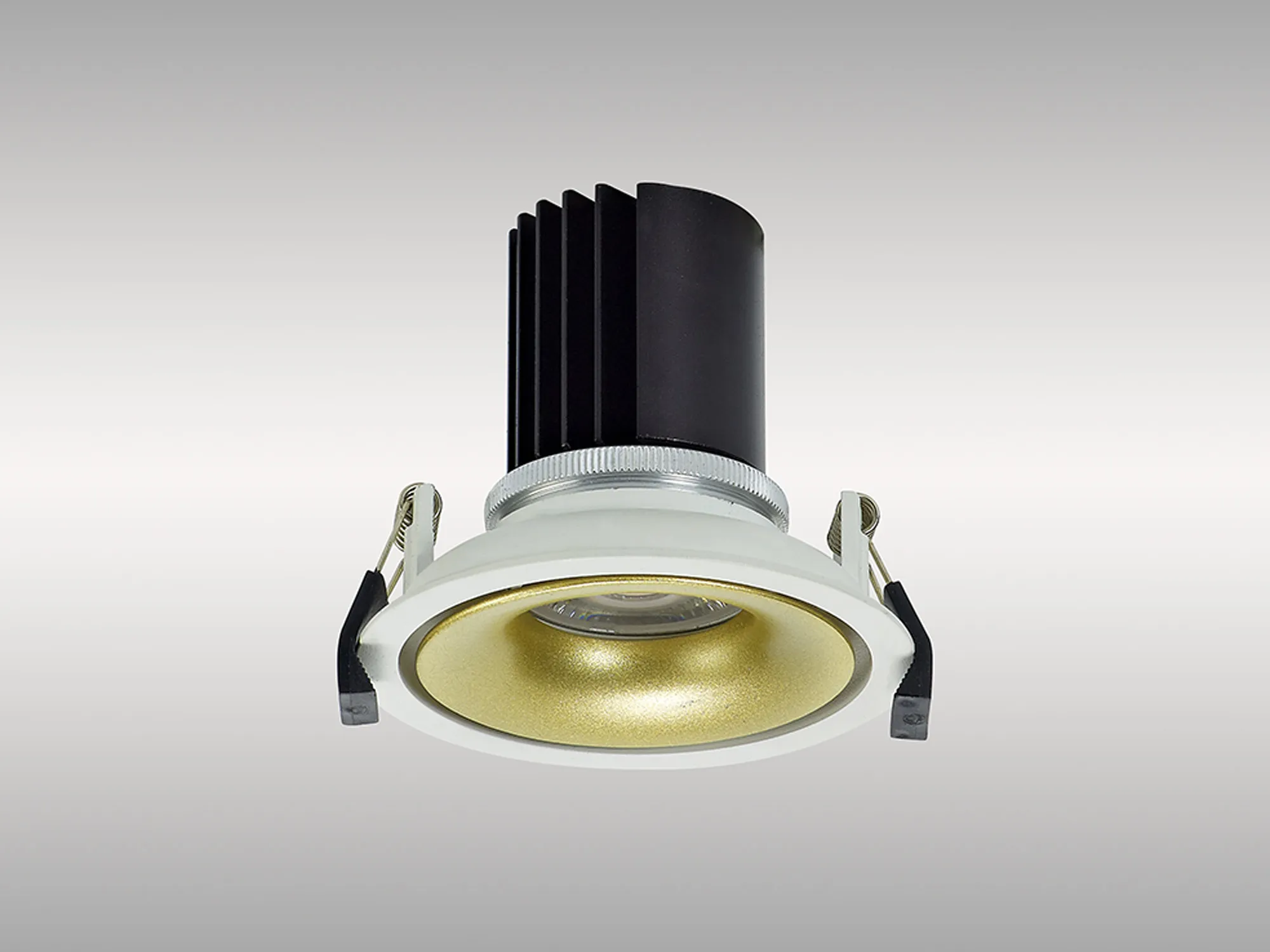 Bolor 12 Tridonic Powered 12W 4000K 1200lm 12° CRI>90 LED Engine White/Gold Fixed Recessed Spotlight, IP20 DM202114  Dlux Bolor 12